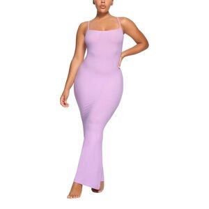 SKIMS SOFT LOUNGE LONG SLIP DRESS LIMITED EDITION: SUGAR PLUM SMALL